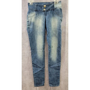 R.i.19 Blue Skinny Jeans Women's Size 36 Low Rise Stretch Denim Made in Brazil